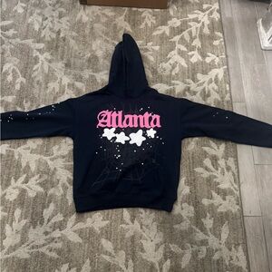 Navy blue sp5der Atlanta hoodie